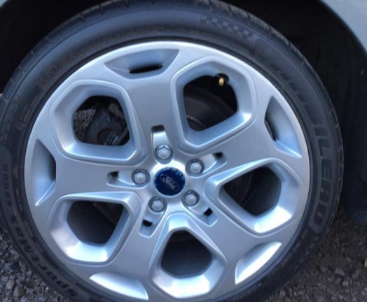 Repaired alloy wheel